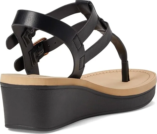 Journee Collection Bianca Women's Wedge Shoes Black : 8.5 M, Faux Leather - Image 4