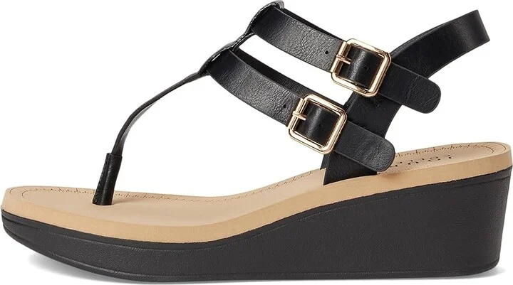 Journee Collection Bianca Women's Wedge Shoes Black : 8.5 M, Faux Leather - Image 6