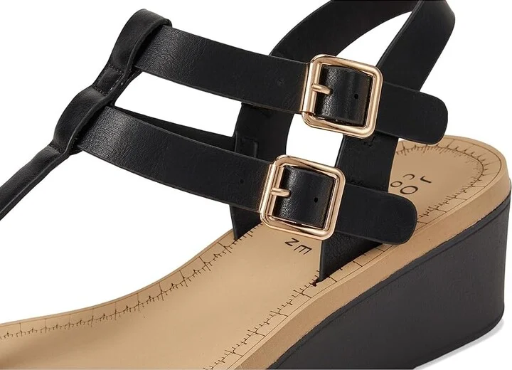 Journee Collection Bianca Women's Wedge Shoes Black : 8.5 M, Faux Leather - Image 7