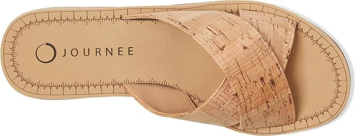 Journee Collection Biara Women's Wedge Shoes Cork : 10 M, Faux Leather - Image 2