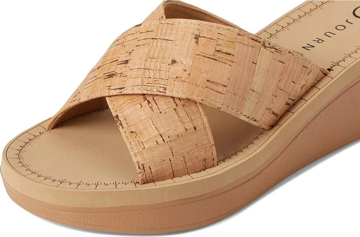 Journee Collection Biara Women's Wedge Shoes Cork : 10 M, Faux Leather - Image 7