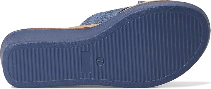 Journee Collection Biara Women's Wedge Shoes Denim : 12 M, Faux Leather - Image 3