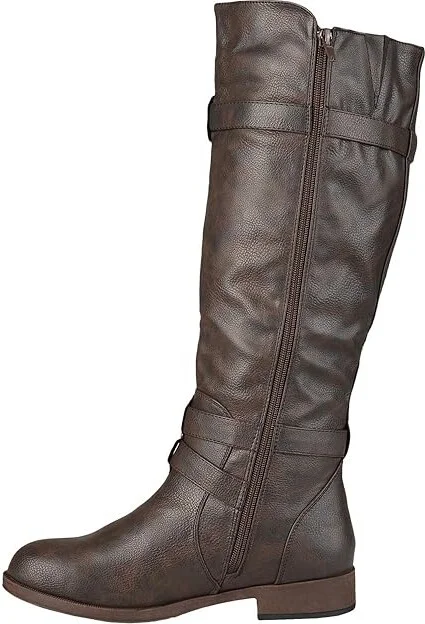 Journee Collection BITE-WC Women's Shoes Brown : 7 M, Synthetic - Image 5