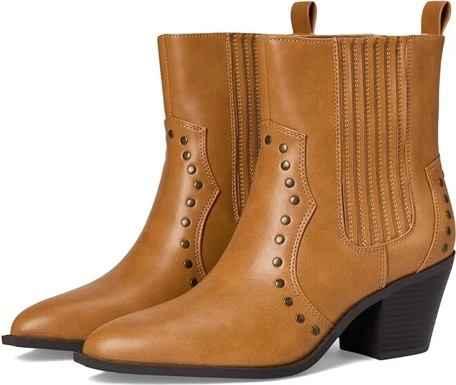Journee Collection Braylee Women's Boots Tan : 7 M, Synthetic