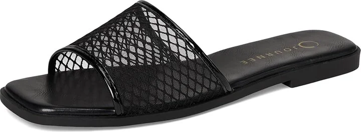 Journee Collection Breckley Women's Sandals Black : 7 M, Synthetic - Image 5