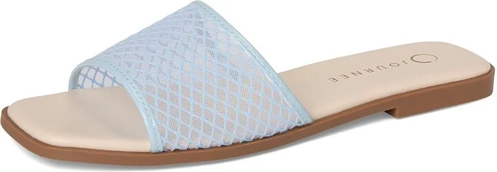 Journee Collection Breckley Women's Sandals Light Blue : 9 M, Synthetic - Image 5