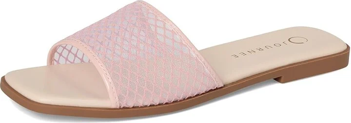 Journee Collection Breckley Women's Sandals Pink : 8 M, Synthetic - Image 5