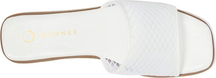 Journee Collection Breckley Women's Sandals White : 9 M, Synthetic - Image 2