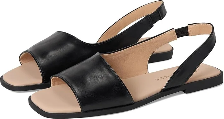 Journee Collection Brinsley Women's Sandals Black PU : 9.5 M, Leather