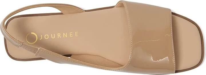 Journee Collection Brinsley Women's Sandals Patent/Nude : 10 M, Leather - Image 2