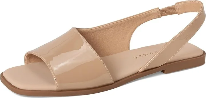 Journee Collection Brinsley Women's Sandals Patent/Nude : 10 M, Leather - Image 5