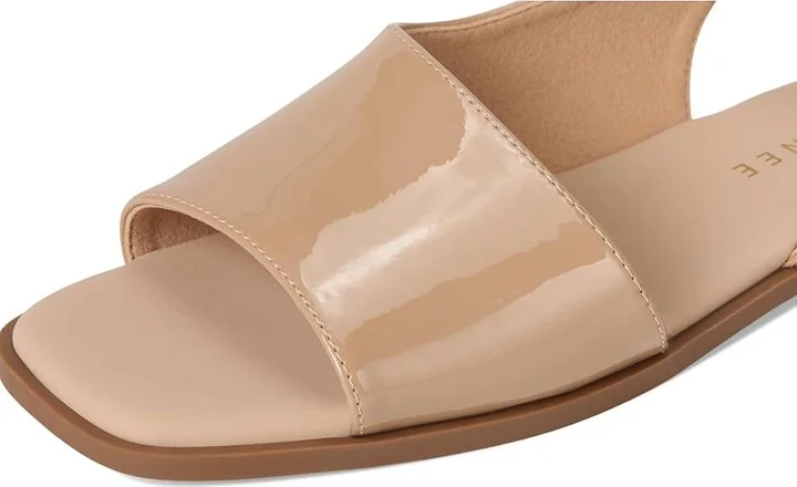 Journee Collection Brinsley Women's Sandals Patent/Nude : 10 M, Leather - Image 7