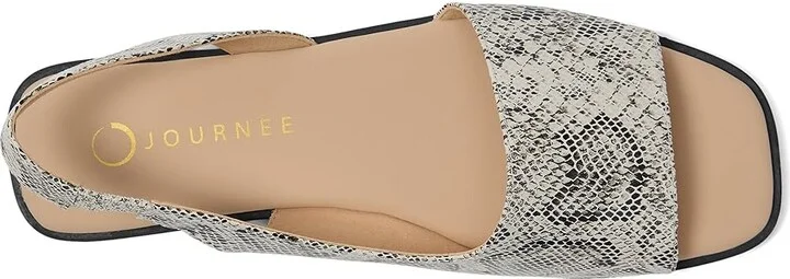 Journee Collection Brinsley Women's Sandals Snake : 9.5 M, Leather - Image 2