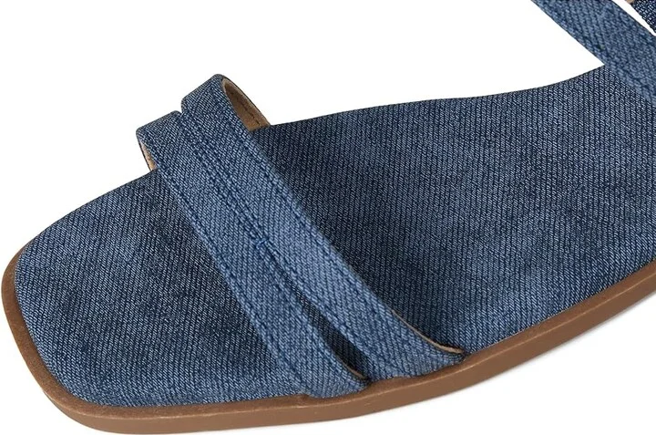Journee Collection Brisa Women's Sandals Denim : 12 M, Faux Leather - Image 7