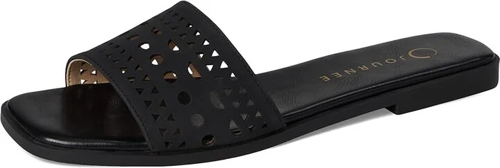 Journee Collection Brodie Women's Sandals Black : 7.5 M, Synthetic - Image 5