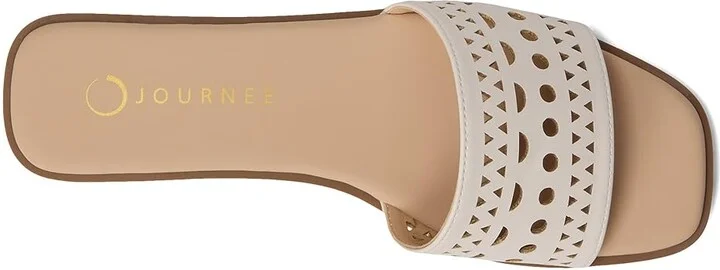 Journee Collection Brodie Women's Sandals Bone : 8 M, Synthetic - Image 2