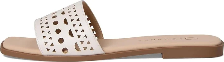 Journee Collection Brodie Women's Sandals Bone : 8 M, Synthetic - Image 6