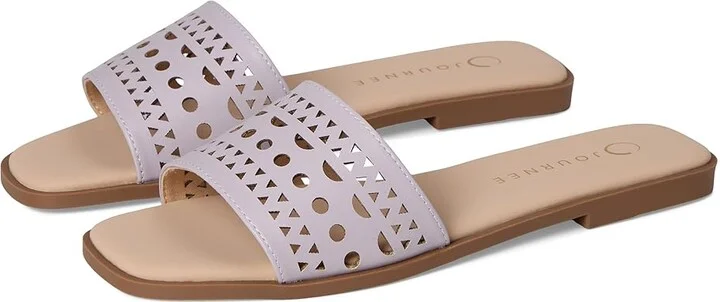 Journee Collection Brodie Women's Sandals Lilac : 7.5 M, Synthetic