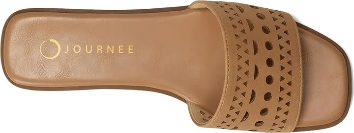 Journee Collection Brodie Women's Sandals Tan : 9.5 M, Synthetic - Image 2