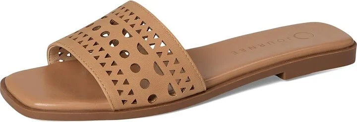 Journee Collection Brodie Women's Sandals Tan : 9.5 M, Synthetic - Image 5