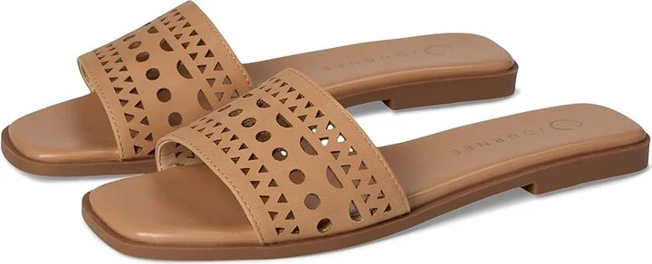 Journee Collection Brodie Women's Sandals Tan : 9.5 M, Synthetic