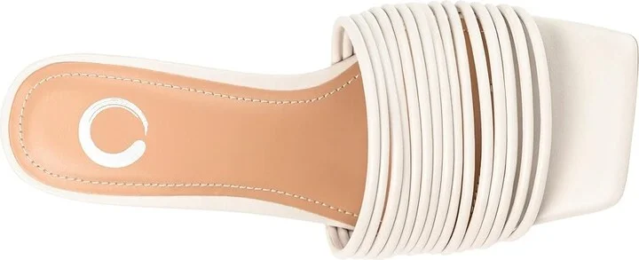 Journee Collection Calliope High Women's Heels Off-White : 12 M, Leather - Image 2