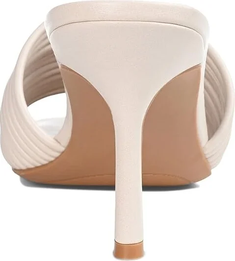 Journee Collection Calliope High Women's Heels Off-White : 12 M, Leather - Image 4