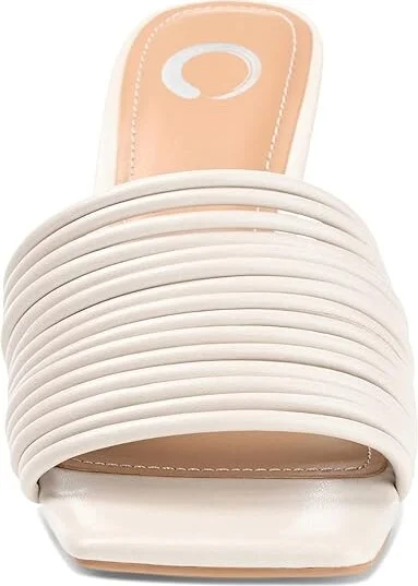 Journee Collection Calliope High Women's Heels Off-White : 12 M, Leather - Image 5