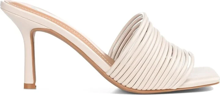 Journee Collection Calliope High Women's Heels Off-White : 12 M, Leather - Image 7
