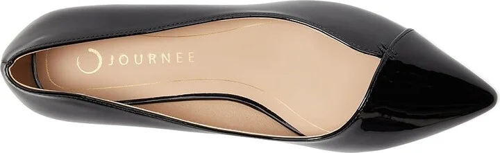 Journee Collection Carmin Women's Shoes Patent/Black : 7 W, Synthetic - Image 2
