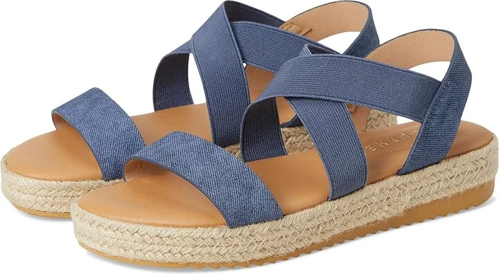 Journee Collection Caroline Women's Wedge Shoes Denim : 12 M, Synthetic