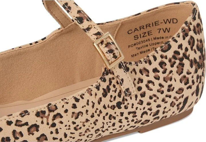 Journee Collection Carrie Flat Women's Dress Flat Shoes Leopard : 8 W, Suede - Image 7