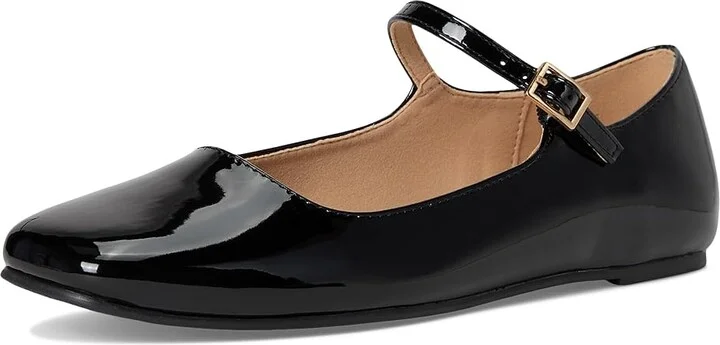 Journee Collection Carrie Flat Women's Dress Flat Shoes Patent/Black : 7 M, Suede - Image 5