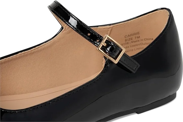 Journee Collection Carrie Flat Women's Dress Flat Shoes Patent/Black : 7 M, Suede - Image 7