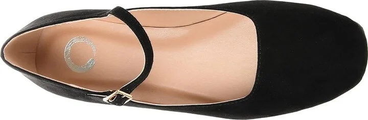 Journee Collection Carrie Flat Women's Shoes Black : 9.5 W, Faux Leather - Image 2