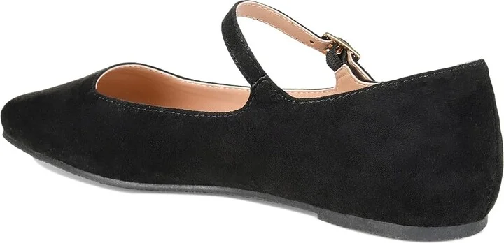 Journee Collection Carrie Flat Women's Shoes Black : 9.5 W, Faux Leather - Image 4