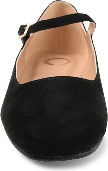 Journee Collection Carrie Flat Women's Shoes Black : 9.5 W, Faux Leather - Image 5