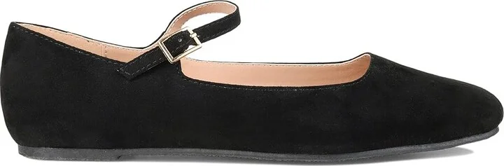 Journee Collection Carrie Flat Women's Shoes Black : 9.5 W, Faux Leather - Image 7