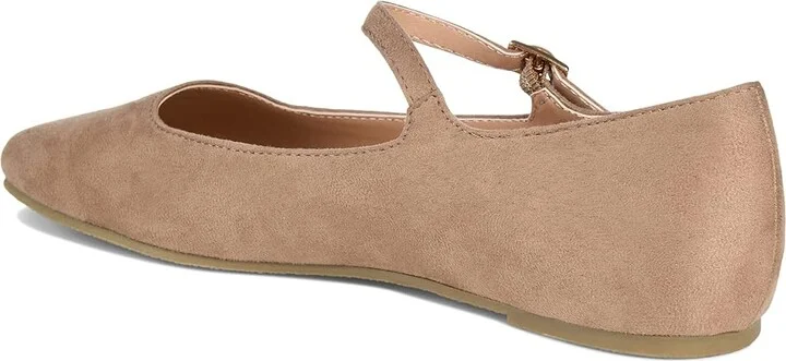 Journee Collection Carrie Flat Women's Shoes Taupe : 7 W, Faux Leather - Image 4