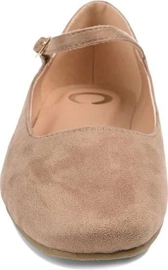 Journee Collection Carrie Flat Women's Shoes Taupe : 7 W, Faux Leather - Image 5