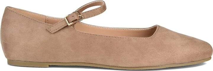 Journee Collection Carrie Flat Women's Shoes Taupe : 7 W, Faux Leather - Image 7