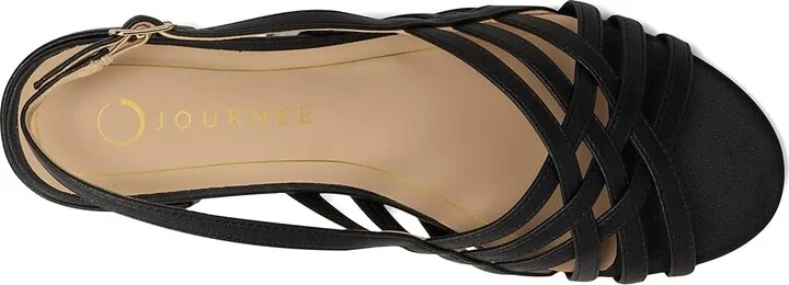 Journee Collection Cassandra Women's Sandals Black : 9 M, Synthetic - Image 2
