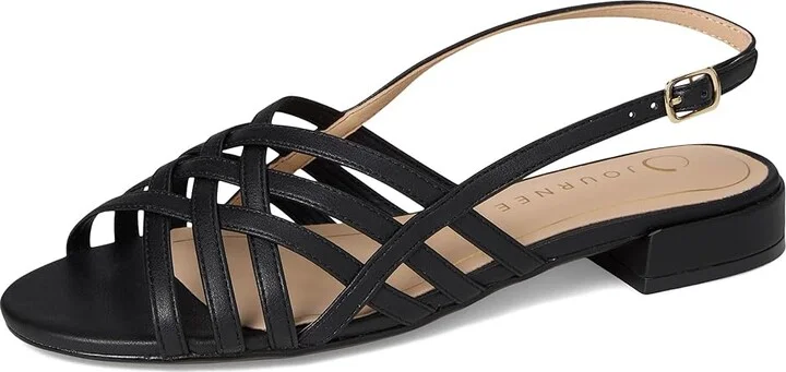 Journee Collection Cassandra Women's Sandals Black : 9 M, Synthetic - Image 5