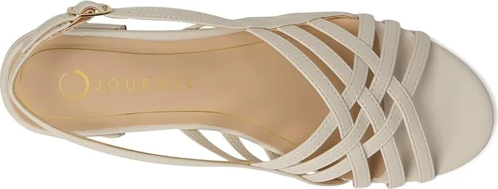 Journee Collection Cassandra Women's Sandals Bone : 7 M, Synthetic - Image 2