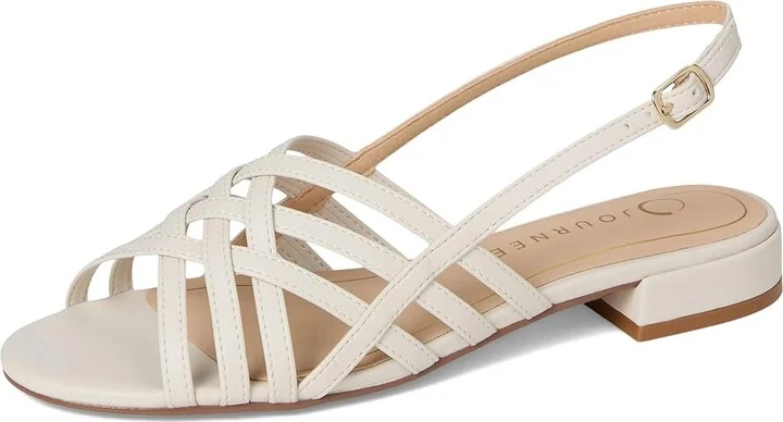 Journee Collection Cassandra Women's Sandals Bone : 7 M, Synthetic - Image 5