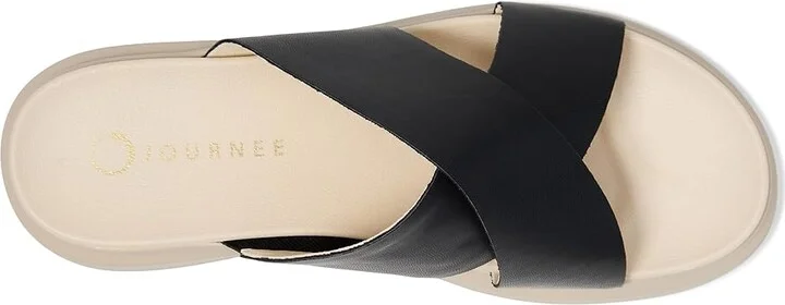 Journee Collection Cathie Women's Wedge Shoes Black : 9 M, Synthetic - Image 2