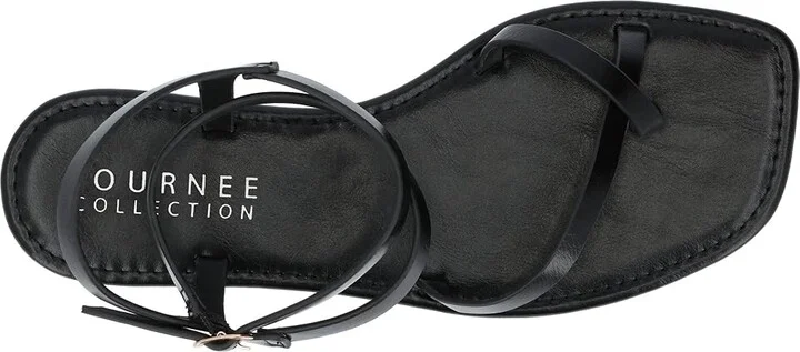 Journee Collection Charra Women's Sandals Black : 6.5 M, Synthetic - Image 2