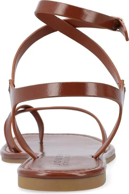 Journee Collection Charra Women's Sandals Cognac : 6 M, Synthetic - Image 2
