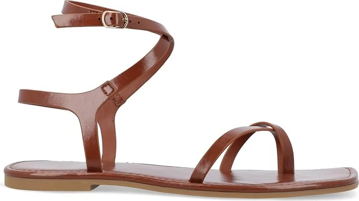 Journee Collection Charra Women's Sandals Cognac : 6 M, Synthetic - Image 4