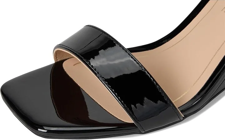Journee Collection Clayr Women's Sandals Patent/Black : 8.5 M, Faux Leather - Image 7